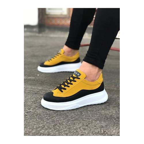 Siyah Sarı Erkek Ayakkabı Siyah Sarı Erkek Ayakkabı