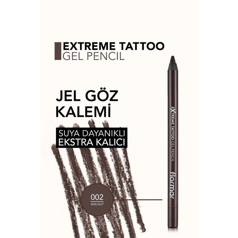 Flormar Extreme Tattoo Gel Pencil No:02 Walnut Göz Kalemi