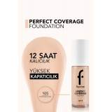 Flormar Perfect Coverage 105 Porcelain Ivory Yoğun Kapatıcı Su Bazlı Fondöten