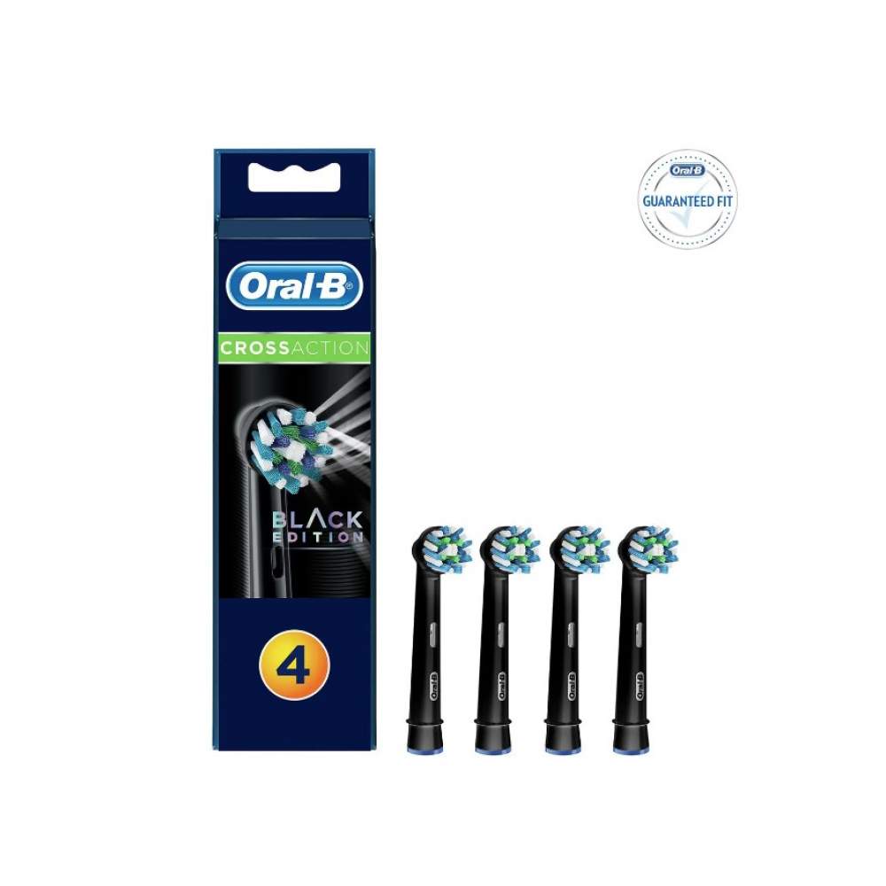 Oral-B Cross Action Black Edition Siyah 3+1 Diş Fırçası Yedek Başlık