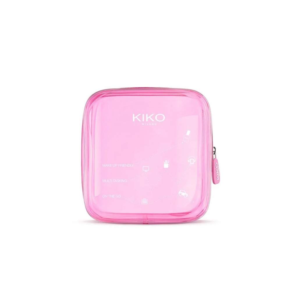 Kiko Mini Pochette 01 03 White Chalk Makyaj Çantası Pembe