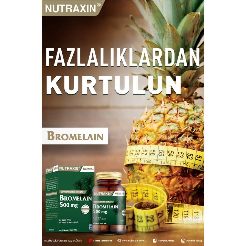 Nutraxin Bromelain 500 mg 60 Tablet