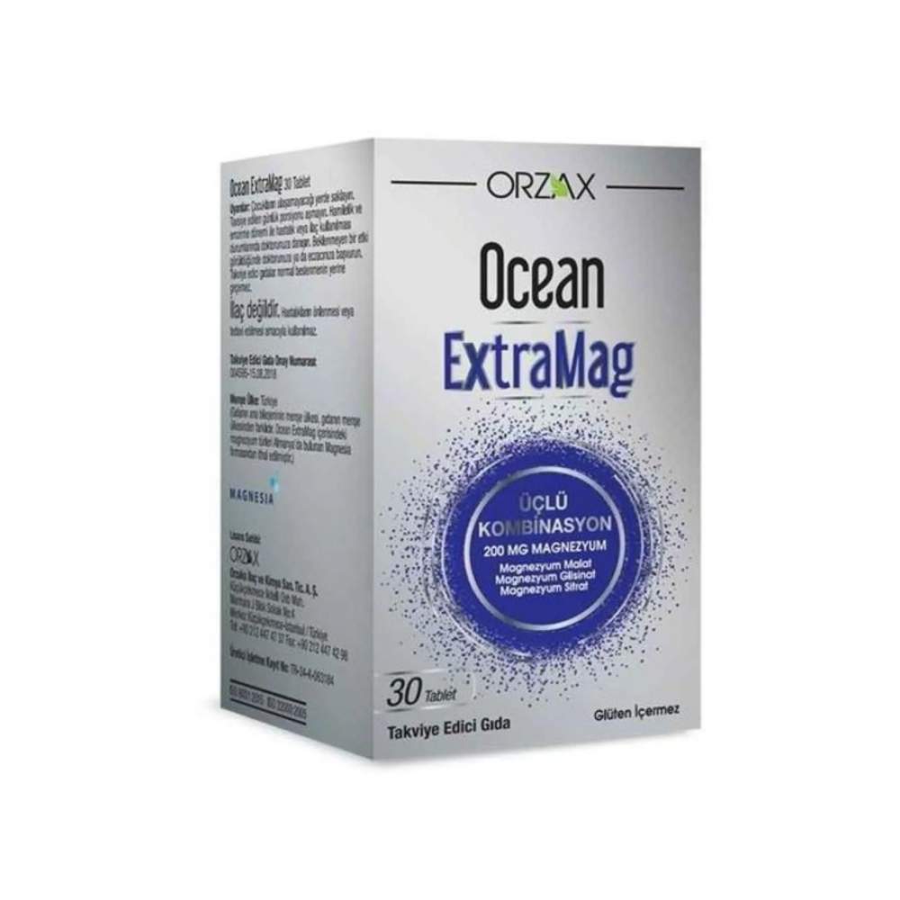 Orzax Ocean ExtraMag Üçlü Kombinasyon 30 Tablet