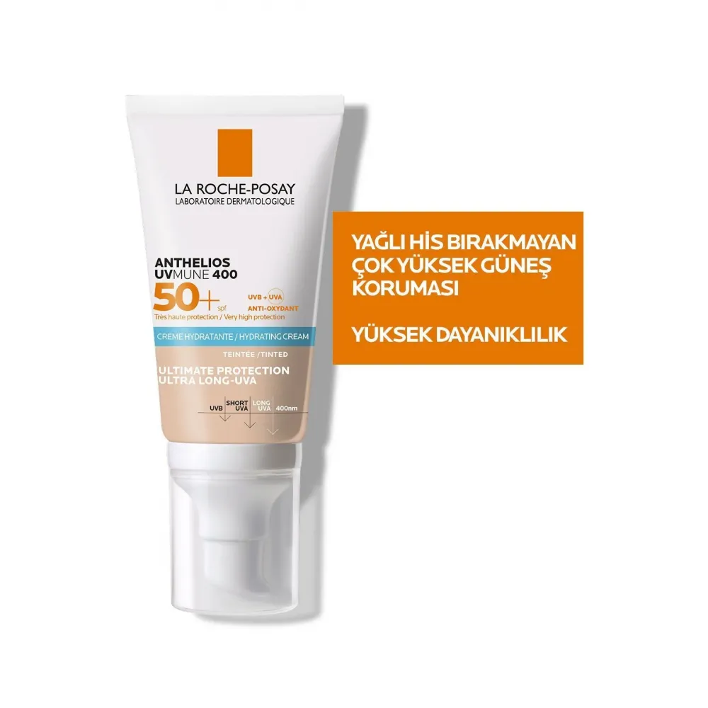 La Roche-Posay Anthelios Uvmune 400 SPF50+ Hydrating Cream Tinted 50 ml Güneş Kremi