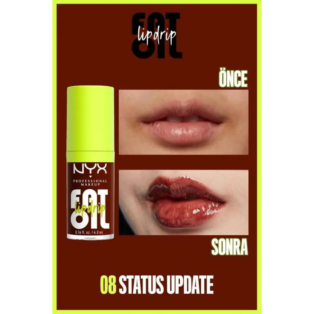 Nyx Status Update Fat Oil Lip Drip Parlatıcı Dudak Yağı