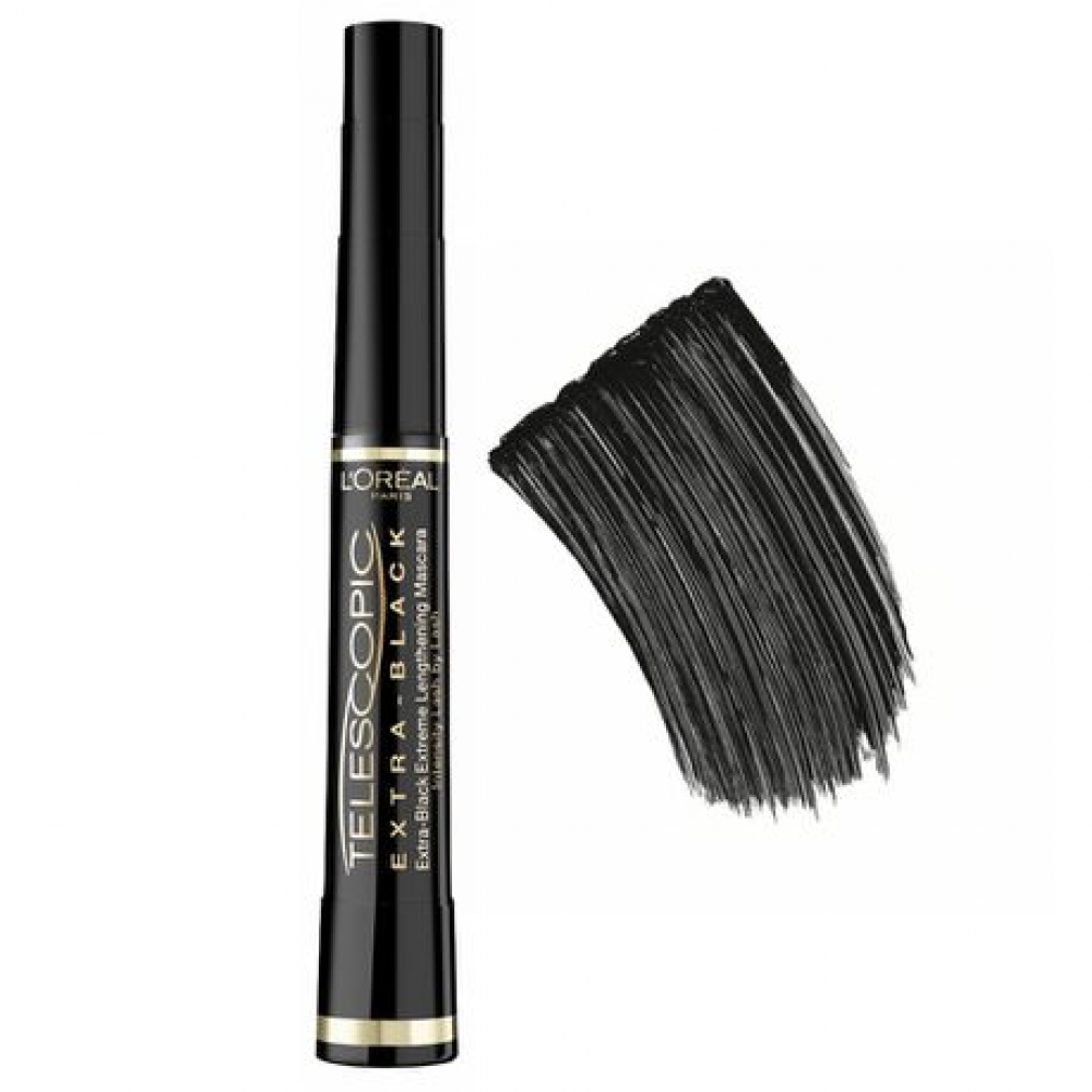 Loreal Paris Telescopic Extreme Lenghtening Mascara Extra Black Koyu Siyah Maskara