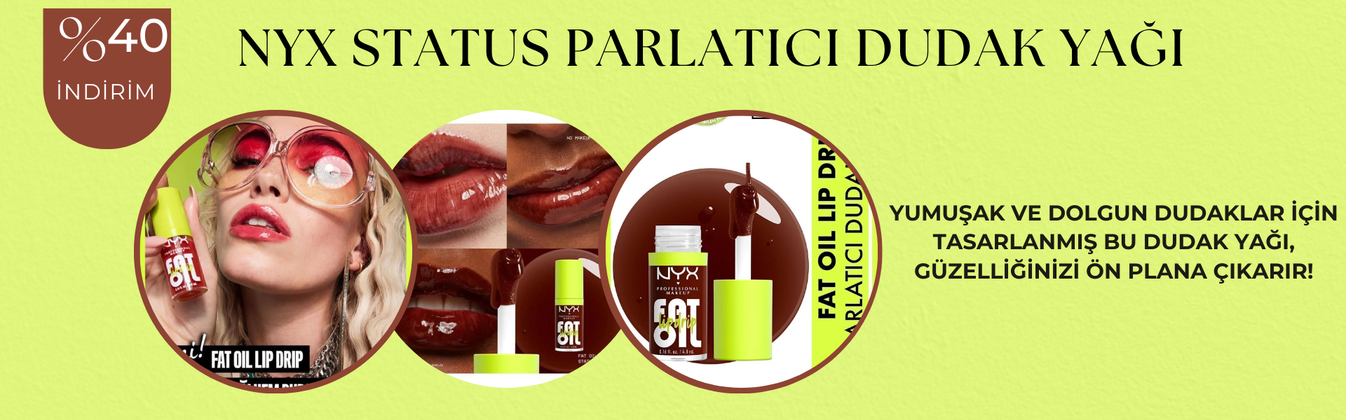 Nyx Status Update Fat Oil Lip Drip Parlatıcı Dudak Yağı